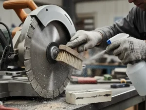 cleaning and dressing a diamond cutting blade