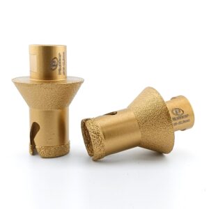 Diamentowa otwornica z frezem stożkowym 25 mm do precyzyjnego wiercenia w gresie, porcelanie i kamieniu