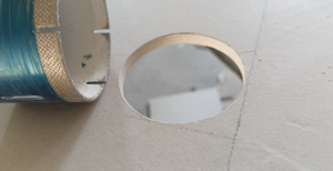 test otwornicy diamentowej BLUE 68mm