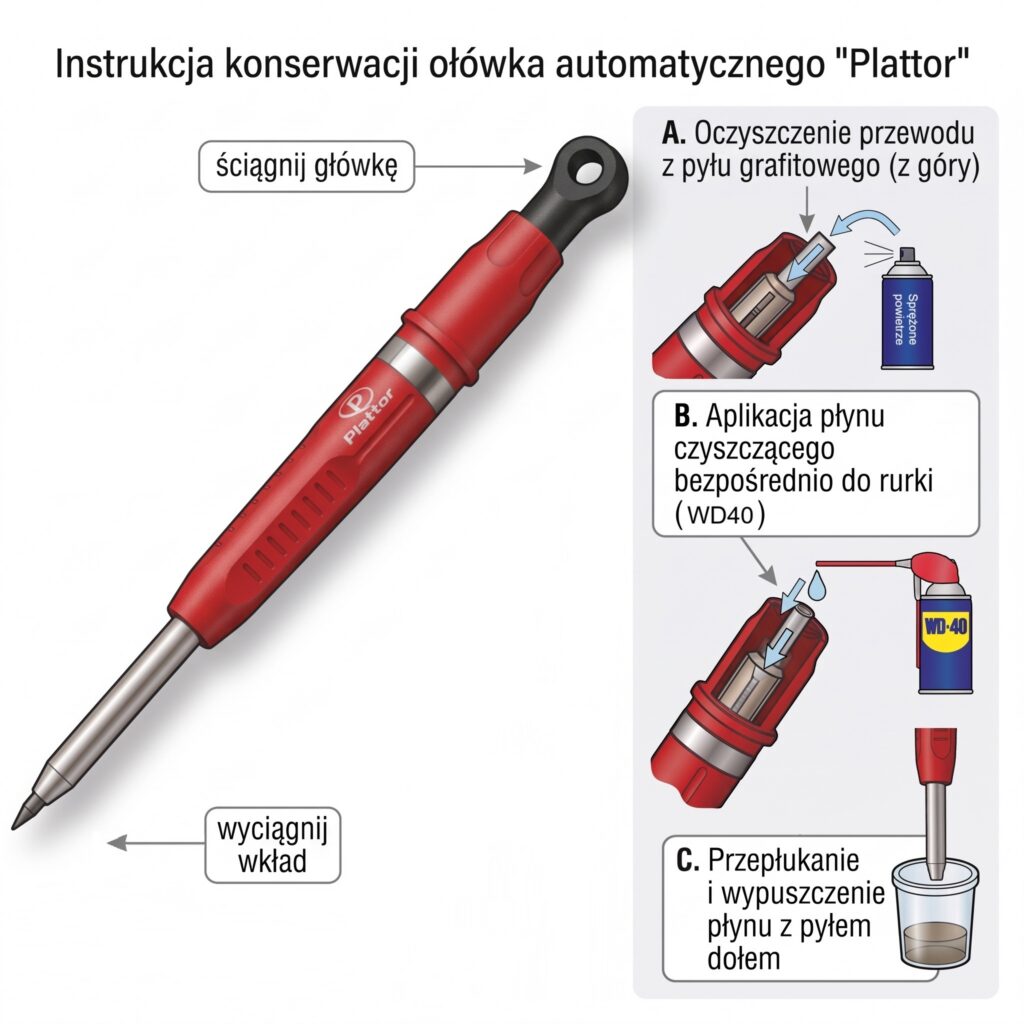 Ołówek automatyczny nie trzyma wkładu - naprawa gemini generated image u9006lu9006lu900